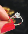 Elegant Solitaire Crystal Ring