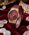 Ladies MoonStone Watch (red)