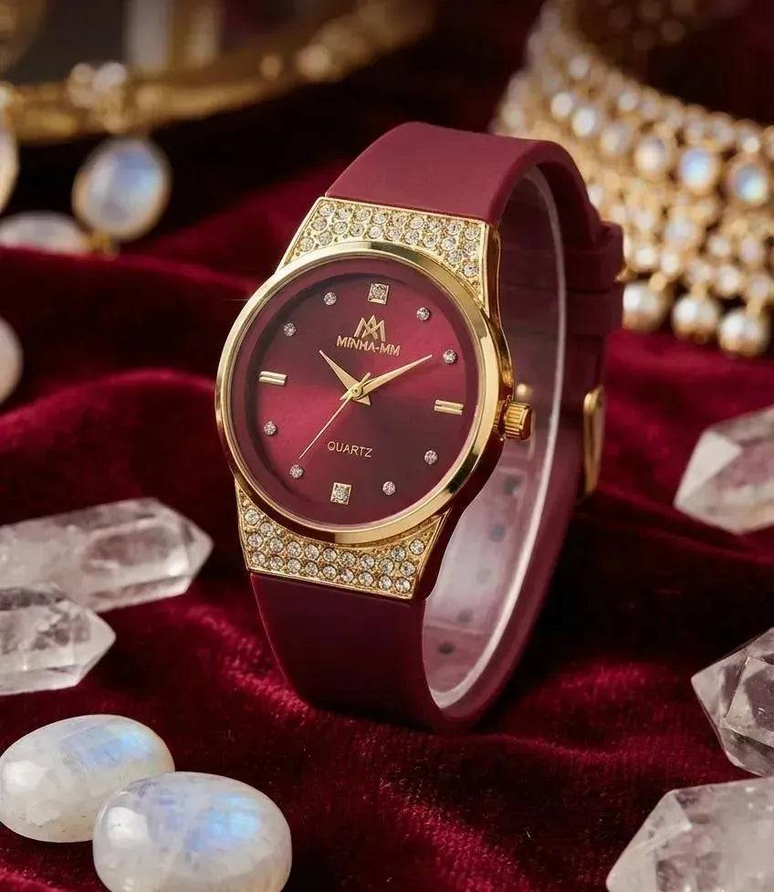 Ladies MoonStone Watch (red)