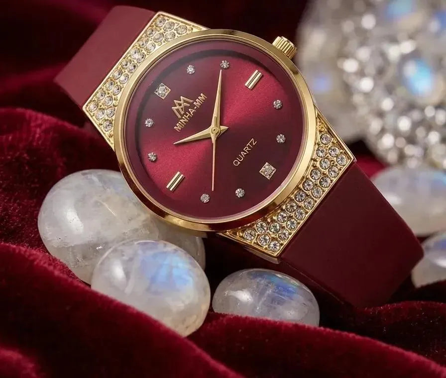 Ladies MoonStone Watch (red)