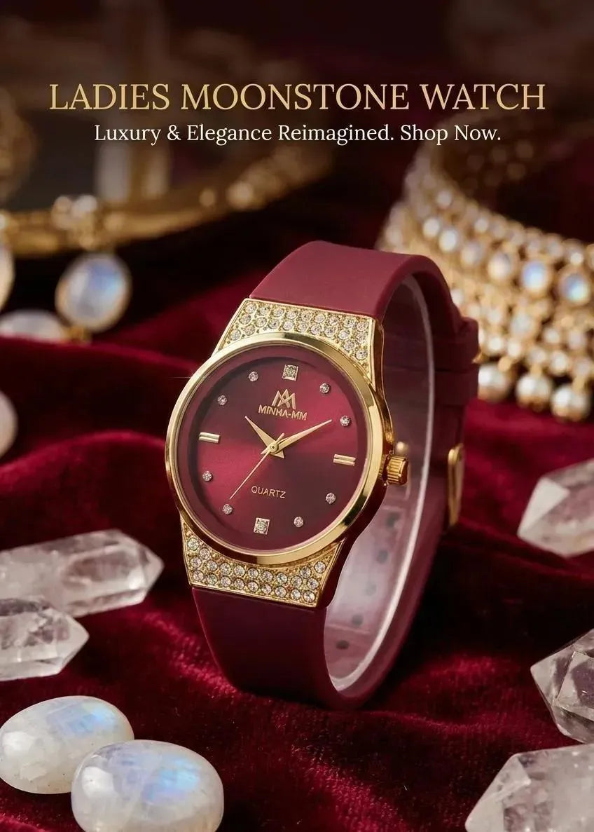 Ladies MoonStone Watch (red)