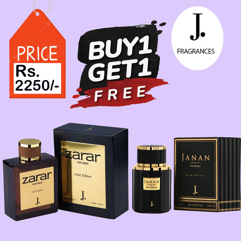 Pack of 2 Perfume ( Janan & Zarar Gold ) Long Lasting Fragrance