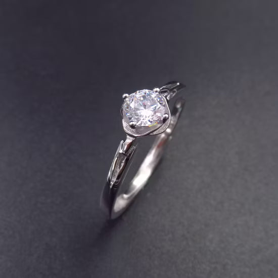 Elegant Solitaire Crystal Ring