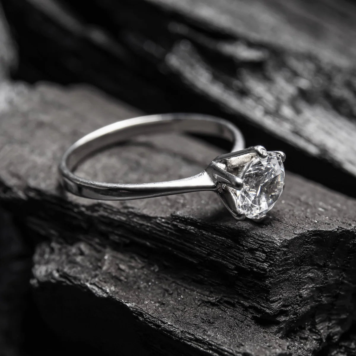 Elegant Solitaire Crystal Ring